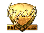 Sticker | byali (Gold) | Krakow 2017 image