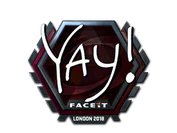Sticker | yay (Foil) | London 2018 image