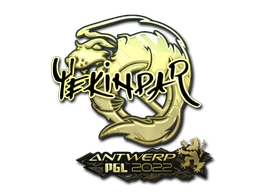 Sticker | YEKINDAR (Gold) | Antwerp 2022 image