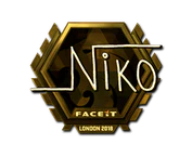 Sticker | niko (Gold)  | London 2018 image