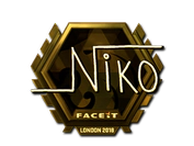Sticker | niko (Gold)  | London 2018 image