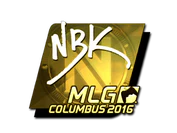 Sticker | NBK- (Gold) | MLG Columbus 2016 image