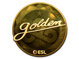 Sticker | Golden (Gold) | Katowice 2019 image
