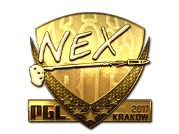Sticker | nex (Gold) | Krakow 2017 image