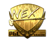Sticker | nex (Gold) | Krakow 2017 image