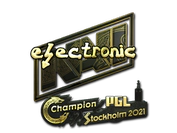 Sticker | electroNic (Gold) | Stockholm 2021 image
