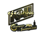 Sticker | electroNic (Gold) | Stockholm 2021 image
