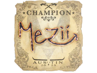 Sticker | mezii (Champion) | Austin 2025