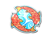 Sticker | Twin Koi image