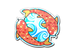 Sticker | Twin Koi image