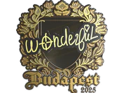 Sticker | w0nderful (Gold) | Budapest 2025 image