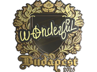 Sticker | w0nderful (Gold) | Budapest 2025