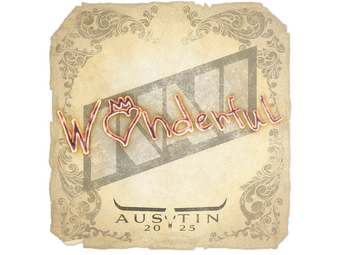 Sticker | w0nderful | Austin 2025 image