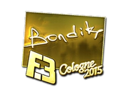 Sticker | bondik (Gold) | Cologne 2015 image