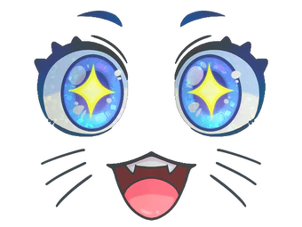 Sticker | Kawaii Eyes (Glitter) image