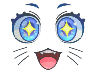 Sticker | Kawaii Eyes (Glitter)