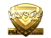Sticker | kRYSTAL (Gold) | Krakow 2017 image