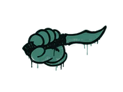 Sealed Graffiti | Backstab (Frog Green) image