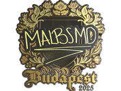 Sticker | malbsMd (Gold) | Budapest 2025 image
