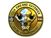 Sticker | Gold ESL Skull (Foil) | Katowice 2014 image