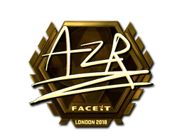 Sticker | AZR (Gold) | London 2018 image