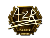 Sticker | AZR (Gold) | London 2018 image