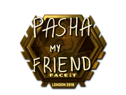 Sticker | pashaBiceps (Gold) | London 2018 image