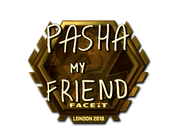 Sticker | pashaBiceps (Gold) | London 2018 image