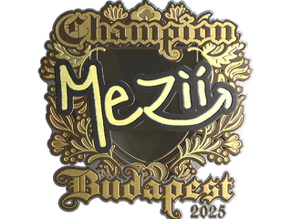 Sticker | mezii (Gold, Champion) | Budapest 2025