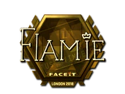 Sticker | flamie (Gold) | London 2018 image