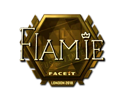 Sticker | flamie (Gold) | London 2018 image