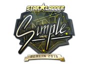 Sticker | s1mple (Gold) | Berlin 2019 image