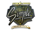 Sticker | s1mple (Gold) | Berlin 2019 image