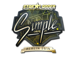Sticker | s1mple (Gold) | Berlin 2019 image