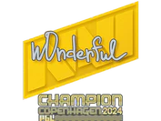 Sticker | w0nderful (Champion) | Copenhagen 2024 image