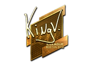 Sticker | kNgV- (Gold) | Boston 2018 image