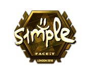 Sticker | s1mple (Gold) | London 2018 image