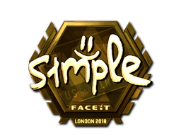 Sticker | s1mple (Gold) | London 2018 image