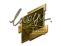 Sticker | LoveYY (Gold) | Boston 2018 image