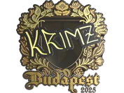 Sticker | KRIMZ (Gold) | Budapest 2025 image