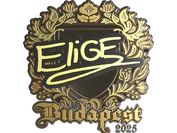 Sticker | EliGE (Gold) | Budapest 2025 image