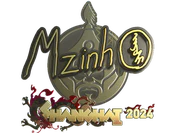 Sticker | mzinho (Gold) | Shanghai 2024 image