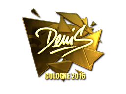 Sticker | denis (Gold) | Cologne 2016 image