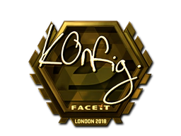 Sticker | k0nfig (Gold) | London 2018 image