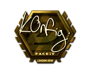 Sticker | k0nfig (Gold) | London 2018 image