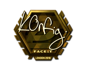 Sticker | k0nfig (Gold) | London 2018 image