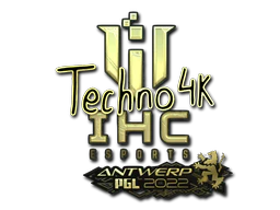 Sticker | Techno4K (Gold) | Antwerp 2022 image