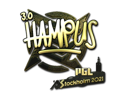 Sticker | hampus (Gold) | Stockholm 2021 image