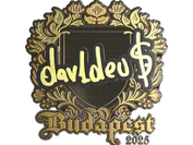 Sticker | dav1deuS (Gold) | Budapest 2025 image