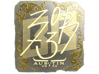 Sticker | zorte (Gold) | Austin 2025 image
